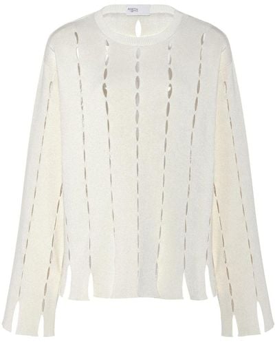 Rosetta Getty Cut-out Sweater - White