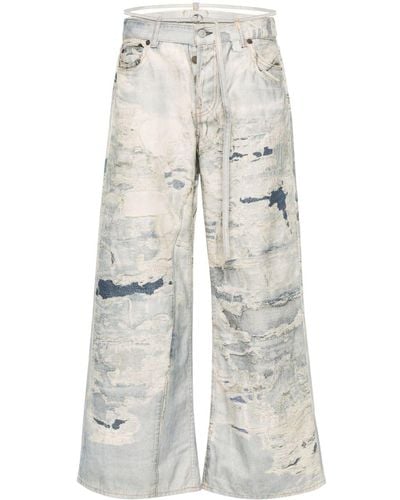 Acne Studios Low-waist Flared Trousers - White