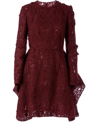 Giambattista Valli Lace Embroidery Dress - Purple