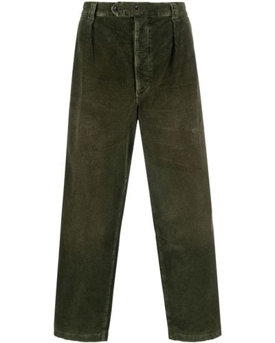 Polo Ralph Lauren Pantalon droit à patch logo en velours côtelé - Vert