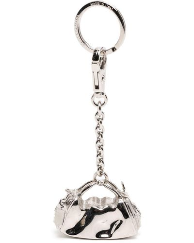 Dolce & Gabbana Schlüsselanhänger mit Logo-Gravur - Weiß