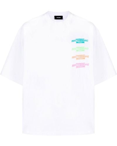 we11done T-shirt à logo imprimé - Blanc