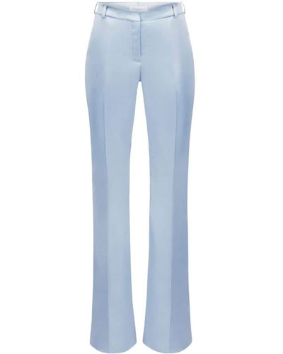 Nina Ricci Satin Flared Tailored Pants - Blue