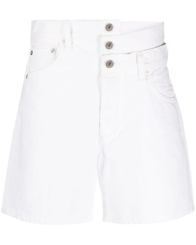 Agolde Pantalones vaqueros cortos con aberturas - Blanco