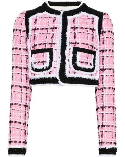 DSquared² Cropped-Jacke aus Tweed - Pink