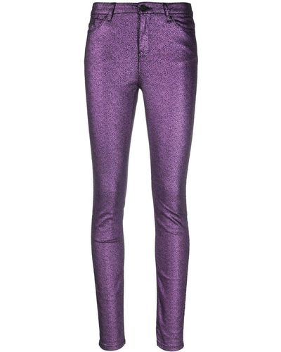 Karl Lagerfeld Metallic Skinny Jeans - Purple