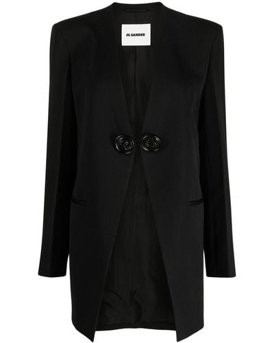 Jil Sander Einreihiger Blazer - Schwarz