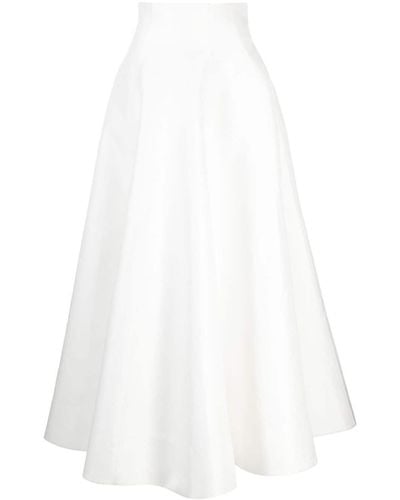 Acler Isla Satin Maxi Skirt - White