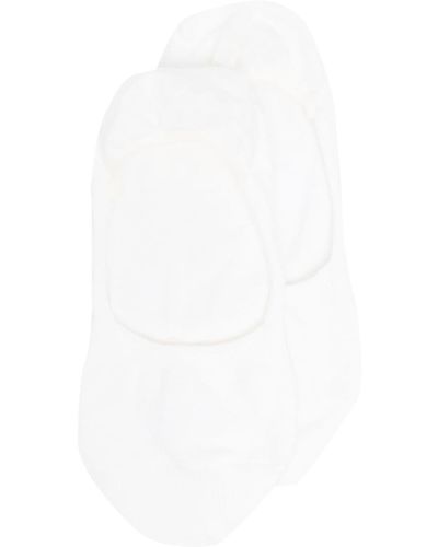 FALKE Chaussettes à logo en maille intarsia - Blanc