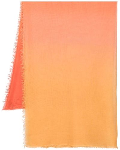 Faliero Sarti Sciarpa bicolore con effetto sfumato - Arancione