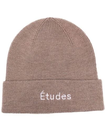 Etudes Studio Logo-embroidered Wool Beanie - Brown