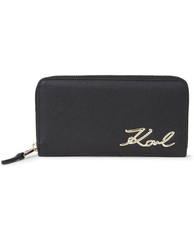 Karl Lagerfeld Signature Continental Wallet - Black