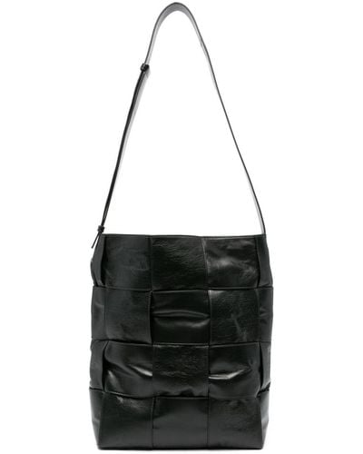 Bottega Veneta Arco Leather Shoulder Bag - Black
