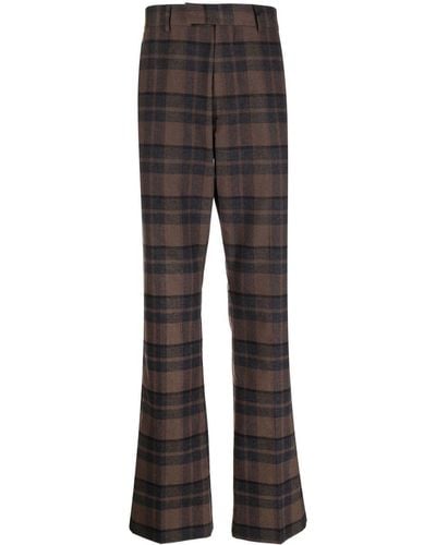 Amiri Plaid-pattern Tailored Trousers - Brown