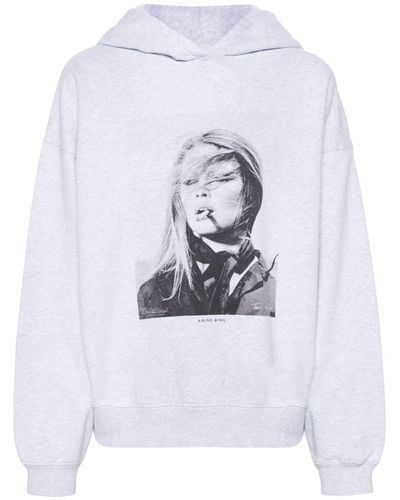 Anine Bing X Terry O'Neill hoodie à imprimé photographique - Blanc