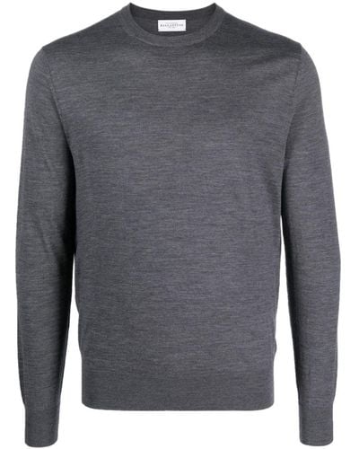 Ballantyne Fine-knit Wool Sweater - Gray