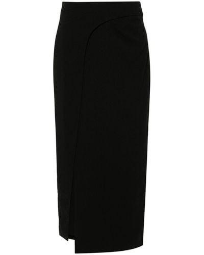 IRO Pumiko crepe maxi skirt - Noir