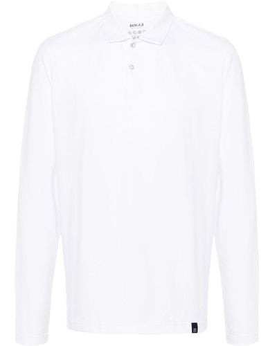 BOGGI Long Sleeve Polo Shirt - White