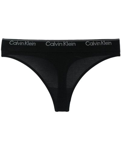Calvin Klein Bragas slip-on con logo en la cinturilla - Negro