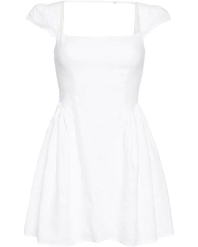 Reformation Oaklyn Linen Dress - White