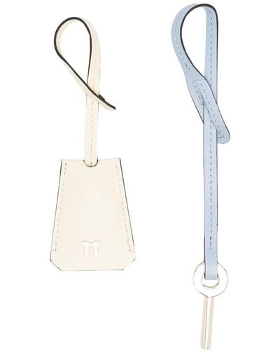 Tila March Lea Key Ring Hang Tag - White