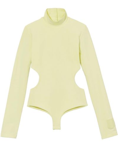 Marc Jacobs Cut-out Long-sleeve Bodysuit - Yellow