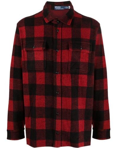Polo Ralph Lauren Plaid-check Flannel Shirt - Red