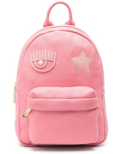 Chiara Ferragni Eye Star Faux-leather Backpack - Pink