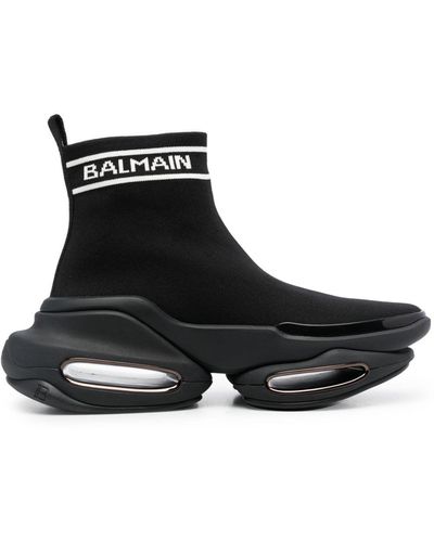 Balmain B-bold High-top Sneakers - Black