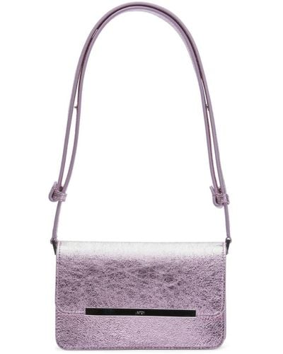 N°21 Mini sac Edith Vulcano en cuir - Violet