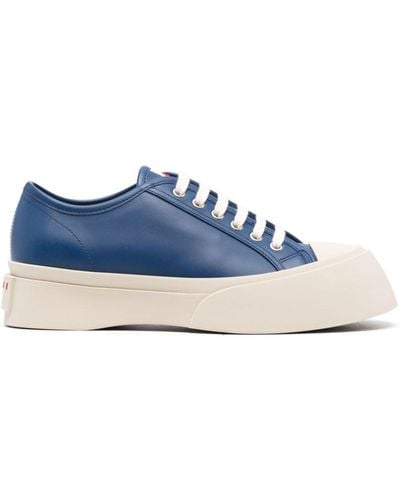 Marni Leren Sneakers - Blauw