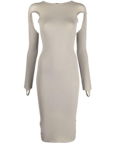 ANDREADAMO Cut-out Bodycon Midi Dress - White