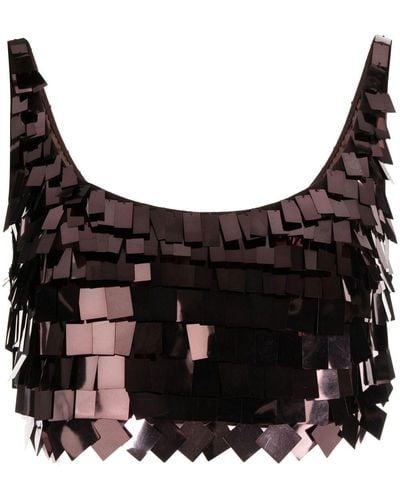 Jonathan Simkhai Sequin-embellished Cropped Vest - Black
