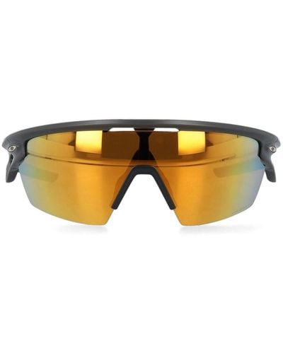 Oakley Sphaera Sonnenbrille mit Shield-Gestell - Gelb