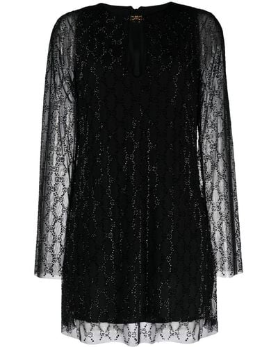 Gucci Mini-jurk Verfraaid Met Kristallen - Zwart