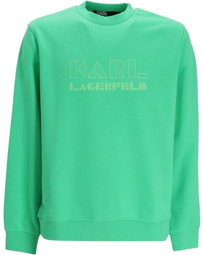 Karl Lagerfeld Logo-print Cotton Sweatshirt - Green