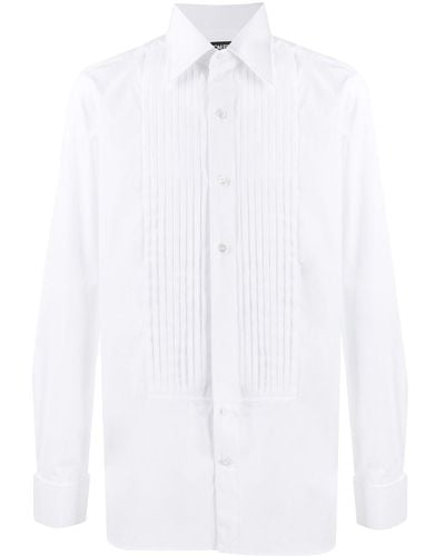 Tom Ford Pleat Detail Cotton Shirt - White