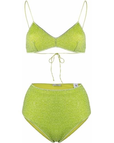 Oséree Bikini Lumiere a vita alta - Verde