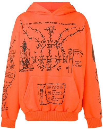 Warren Lotas Oversized Sabata Sweatshirt Hoodie - Orange