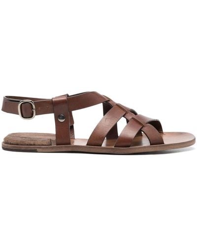 Officine Creative Strappy Slingback Sandals - Brown