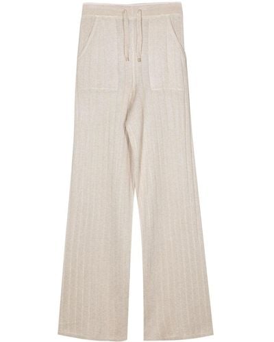 Lorena Antoniazzi Wide-ribbed Knitted Trousers - White