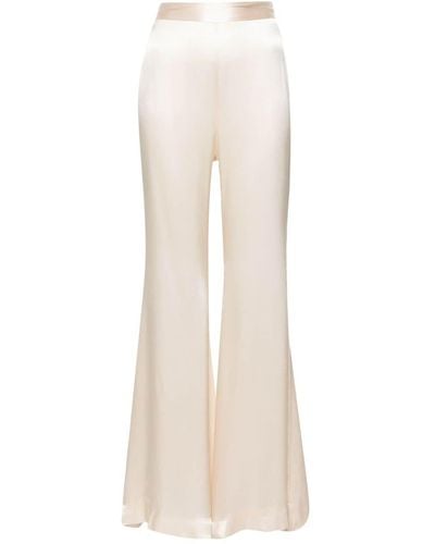 Nina Ricci High-waist flared pajama trousers - Bianco