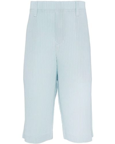 Homme Plissé Issey Miyake Pantalones cortos plisados - Azul