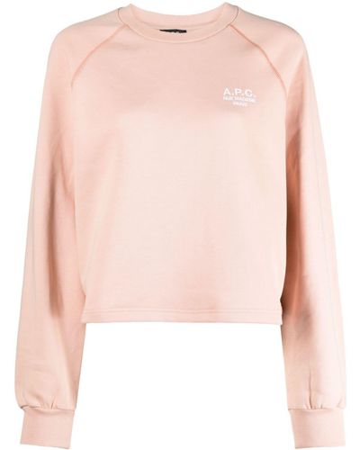 A.P.C. Oona ロゴ スウェットシャツ - ピンク