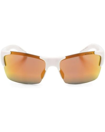 Moncler Spectron Rectangle-frame Sunglasses - Natural