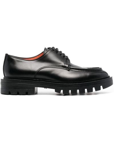 Santoni Oxford Leren Schoenen - Zwart