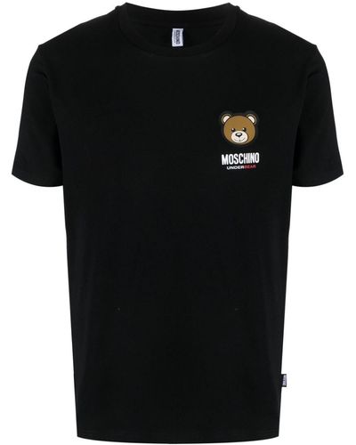 Moschino T-shirt con stampa Leo Teddy - Nero