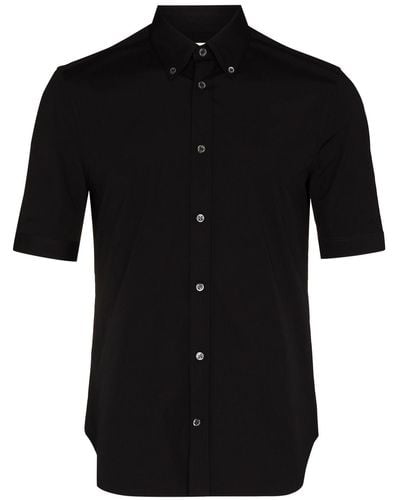 Alexander McQueen Short-sleeve Cotton Shirt - Black