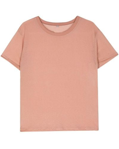 Baserange Slub-texture T-shirt - Pink