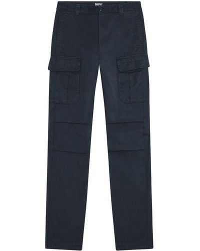 DIESEL Pantalones cargo con logo bordado - Azul